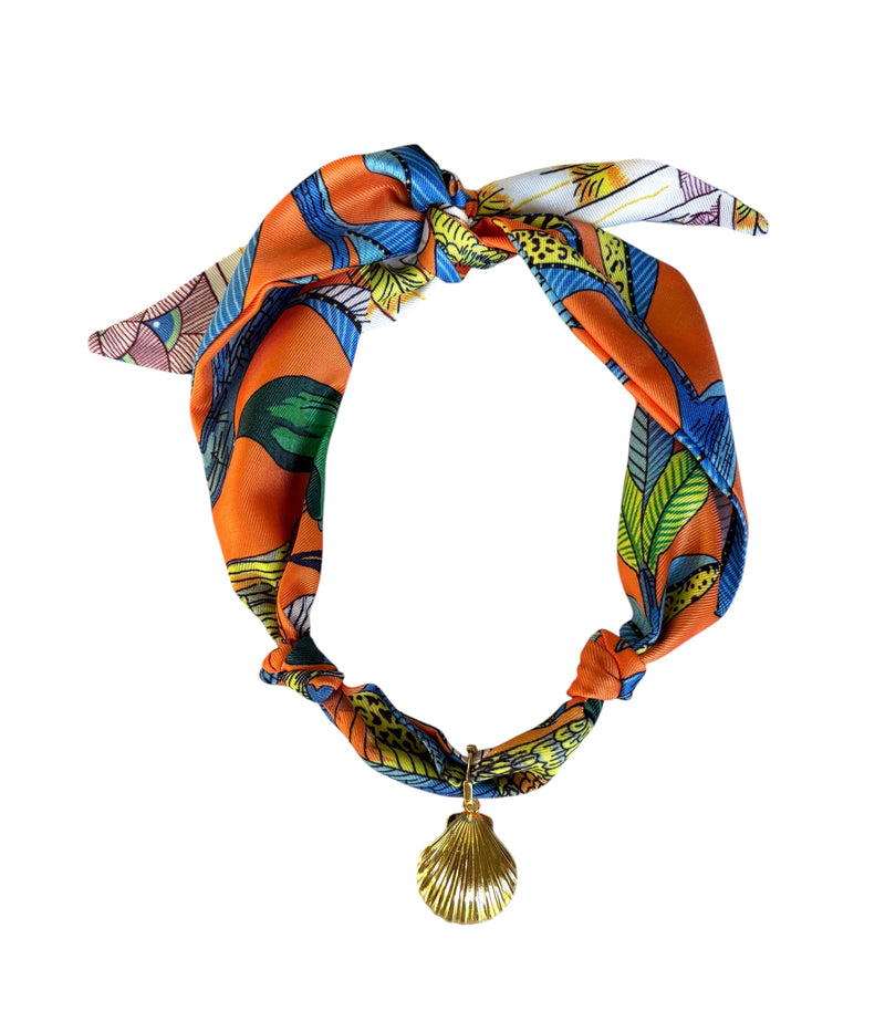 Nora James jewelry - Malibu scarf necklace: With charm