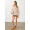 Pointelle Chunky Knit Sweater