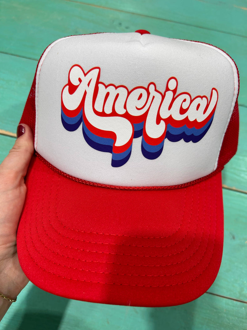 Retro America Trucker Hat | 4th Of July Hats | USA