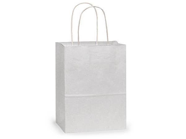 White Kraft Paper Shopping Bags: Vogue 16x6x12.5" / 250 Pack