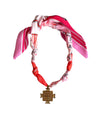 Nora James jewelry - Bella scarf necklace: Hammered open heart