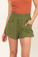 HIGH WAIST LINEN SHORTS