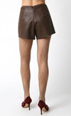 Coffee Bean Faux Leather Shorts
