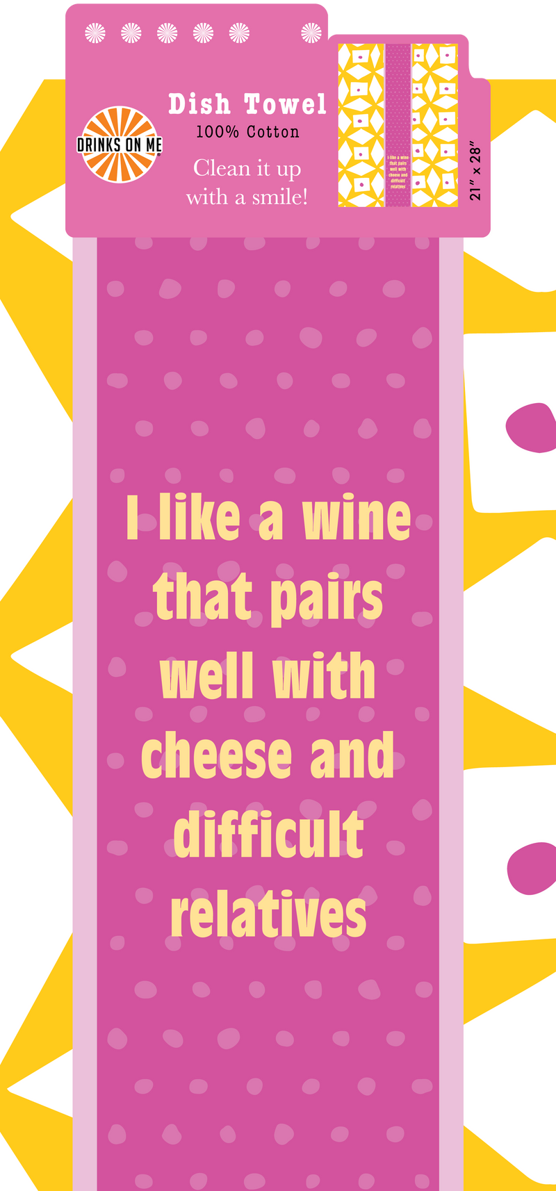 Drinks on Me - DISH TOWEL: Difficult relatives