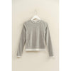 Long Sleeve Contrasting Combined Top