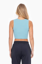 Mono B - Cropped Fitted Muscle Tee: SHELL PINK / S:M:L (2:2:2)