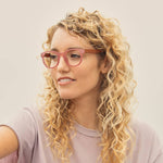 Blue Planet Eco-Eyewear - BP20233 - Arden - Matte Rose / Walnut Wood / Blue Light Filt: 1.75