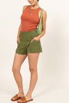 HIGH WAIST LINEN SHORTS