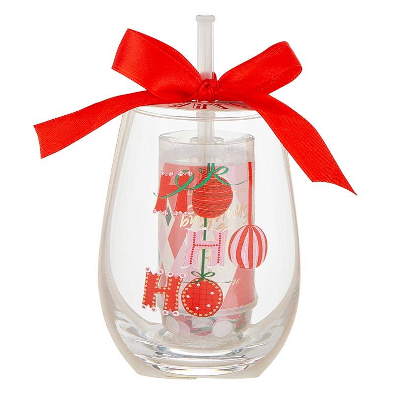 Wineglass & Popper Gift Set - Christmas is Everything Hohoho