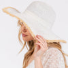 Sensibling Corp. - Frayed Edge Floppy Straw Sun Hat: Beige