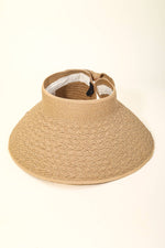 Packable Summer Straw Visor Sun Hat