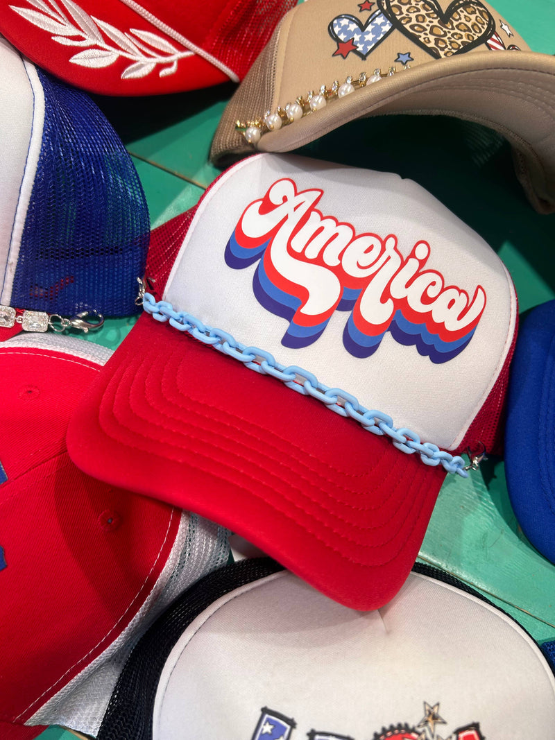 Retro America Trucker Hat | 4th Of July Hats | USA