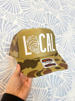 Mint & Honey - LOCAL Oyster Shell Trucker Hat: Navy