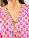 Monroe Top | Floral Foulard Pink