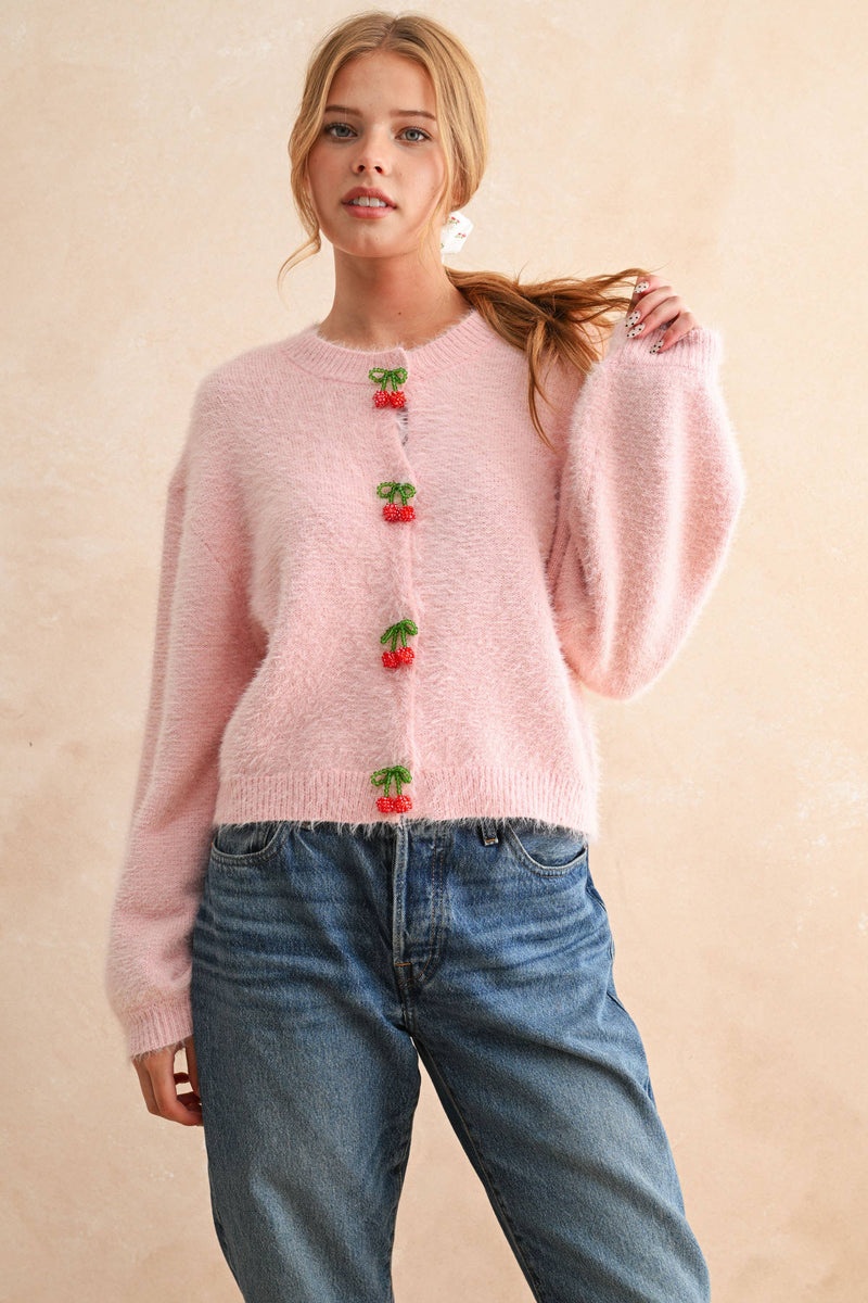 Oh Cherry Button Cardigan