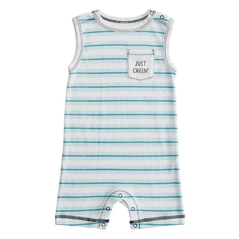 Angle - Tank Romper - Just Chilln': 3-6M