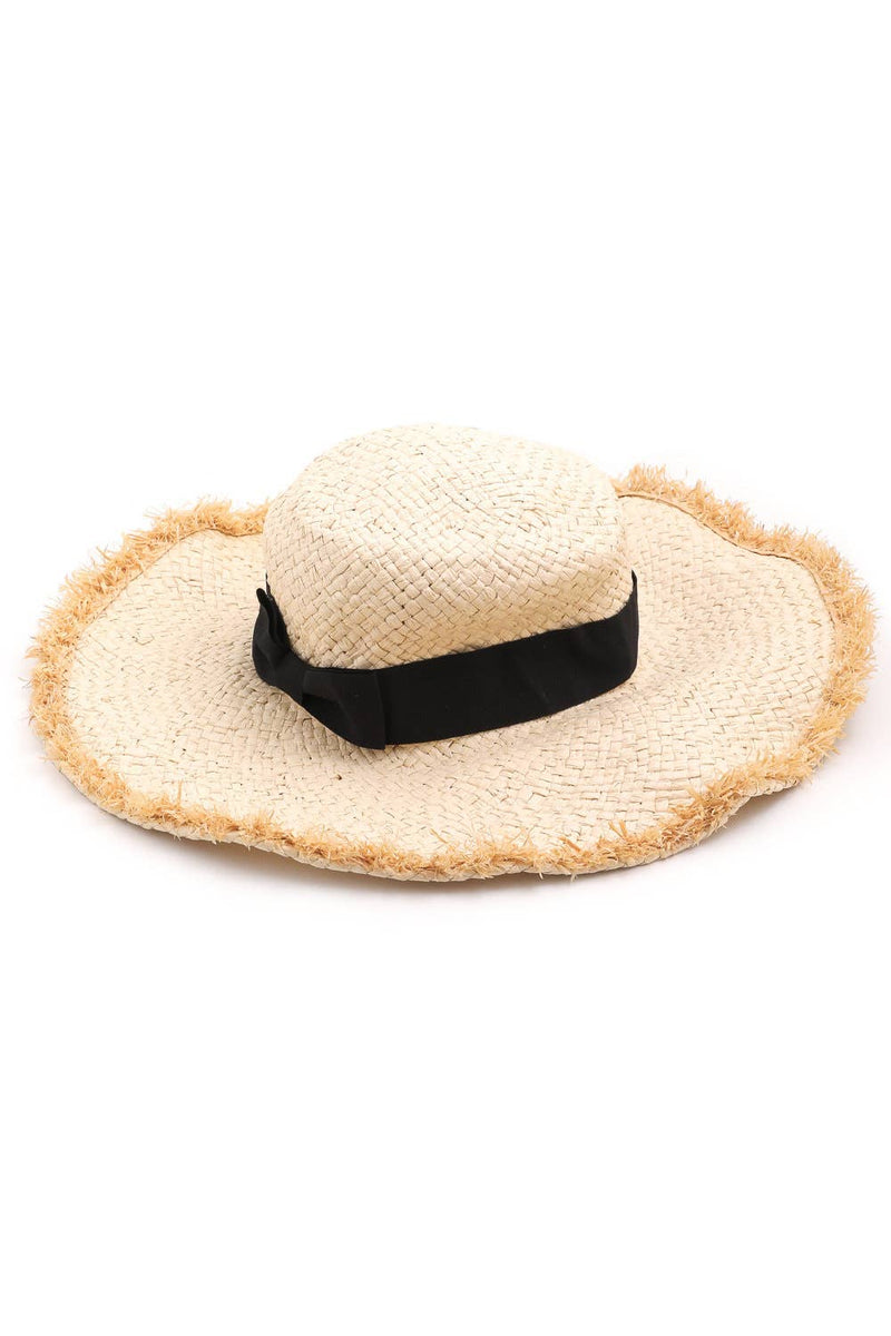 Ribbon Straw Beach Hat