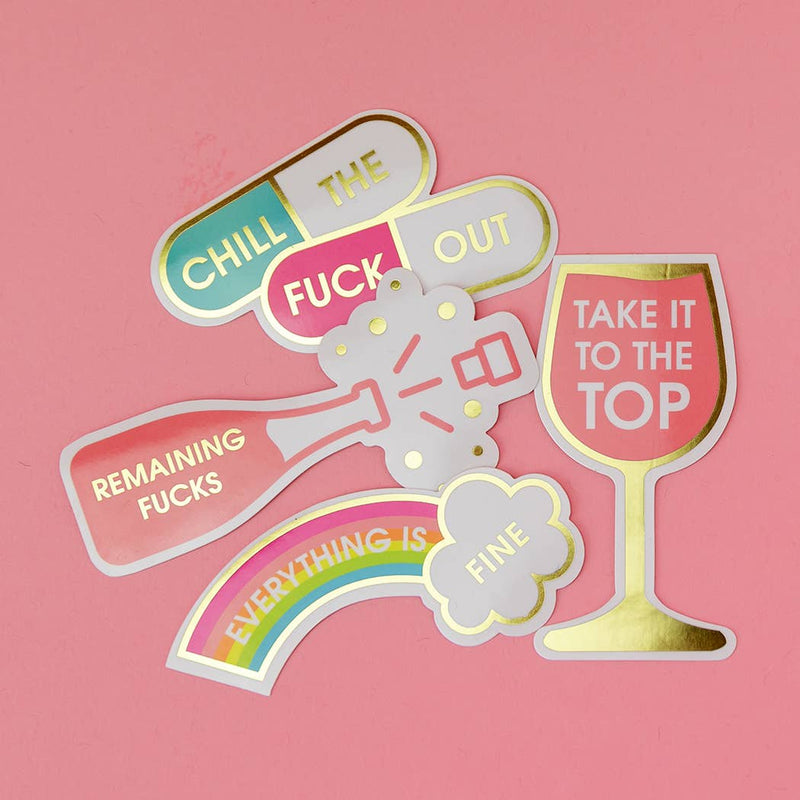 Chez Gagné - Remaining Fucks - Champagne Bottle - Vinyl Sticker