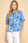 Lacey Floral Mock Top