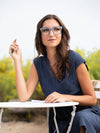 Blue Planet Eco-Eyewear - BP20874 Sutter- Light Blue/Ivory Turquoise + Light Filtering: 1.75