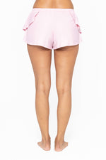 Mono B - Bamboo Blend Double Ruffle Shorts: Black / S:M:L (2:2:2)