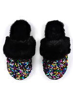 FIESTA SLIPPERS, BLACK: S/M