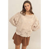 Pointelle Chunky Knit Sweater