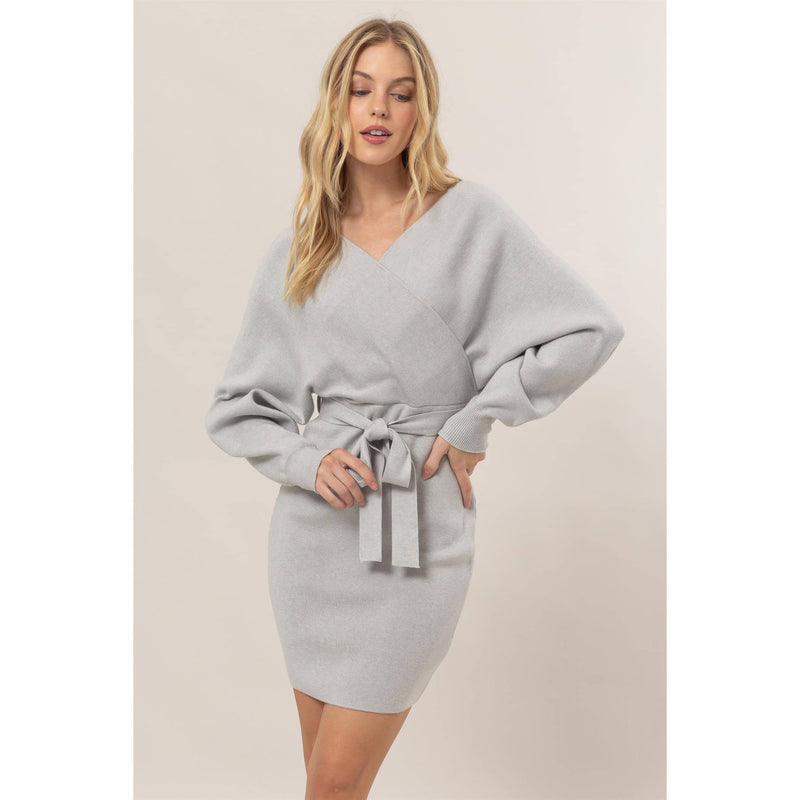 Belted Sweater Dress