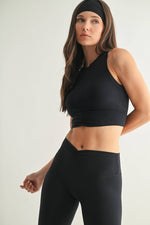 Mono B - Venice Scrunch Racerback Active Top: Black / S:M:L (2:2:2)