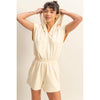 Motek Hooded Romper In Alpaca