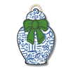 Chinoiserie Jar Green Bow Door Sign