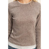 Long Sleeve Contrasting Combined Top