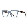 Blue Planet Eco-Eyewear - BP20874 Sutter- Light Blue/Ivory Turquoise + Light Filtering: 1.75