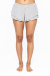 Mono B - Bamboo Blend Double Ruffle Shorts: Black / S:M:L (2:2:2)