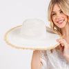 Sensibling Corp. - Frayed Edge Floppy Straw Sun Hat: Beige