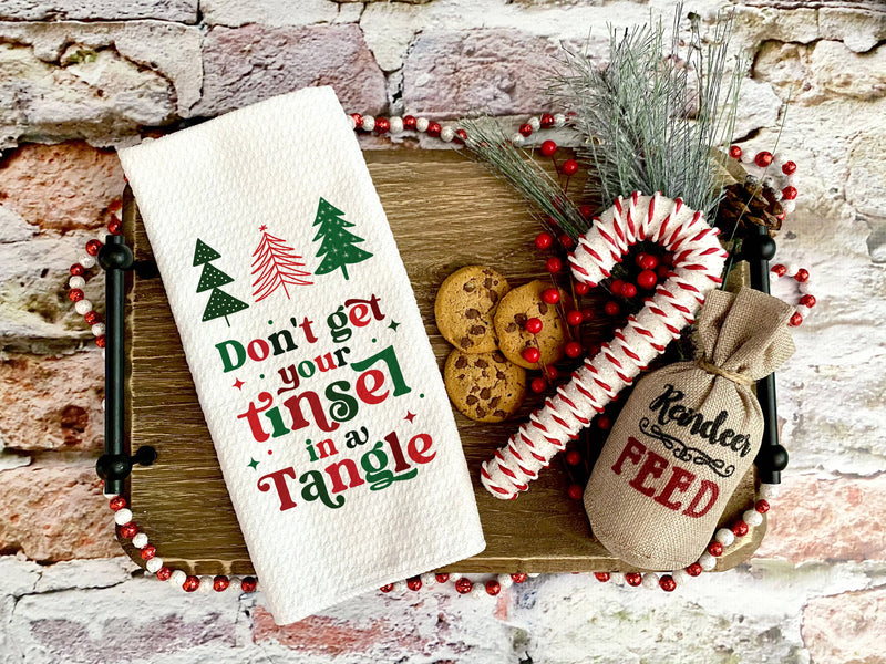 Tinsel Tangle Christmas Towel