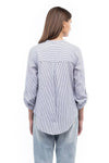 Naked Zebra - A&F: Striped Button Up Shirt: Poppy Red / S
