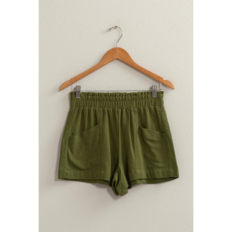 HIGH WAIST LINEN SHORTS