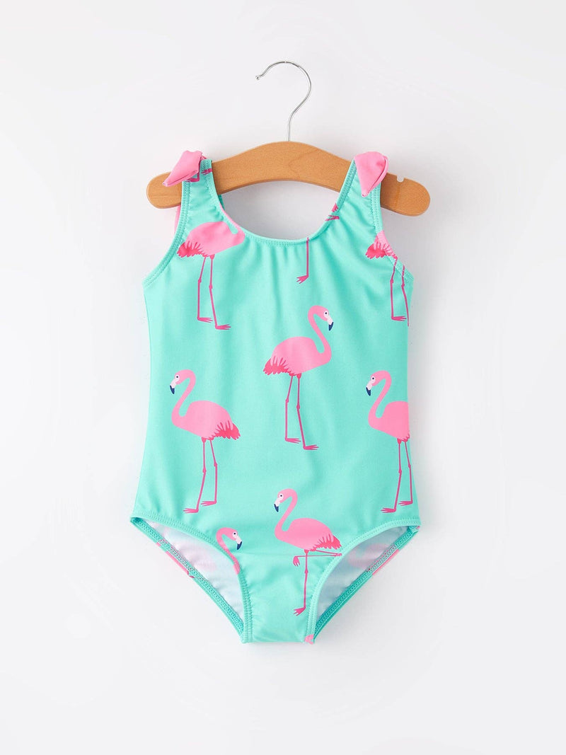 Flamingal Little Girls Swimsuit