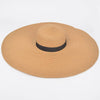Faux Straw Wide Brim Band Hat