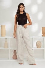 The Workshop Studio - SLEEVELESS ROUND NECK SWEATER KNIT TOP: BLACK