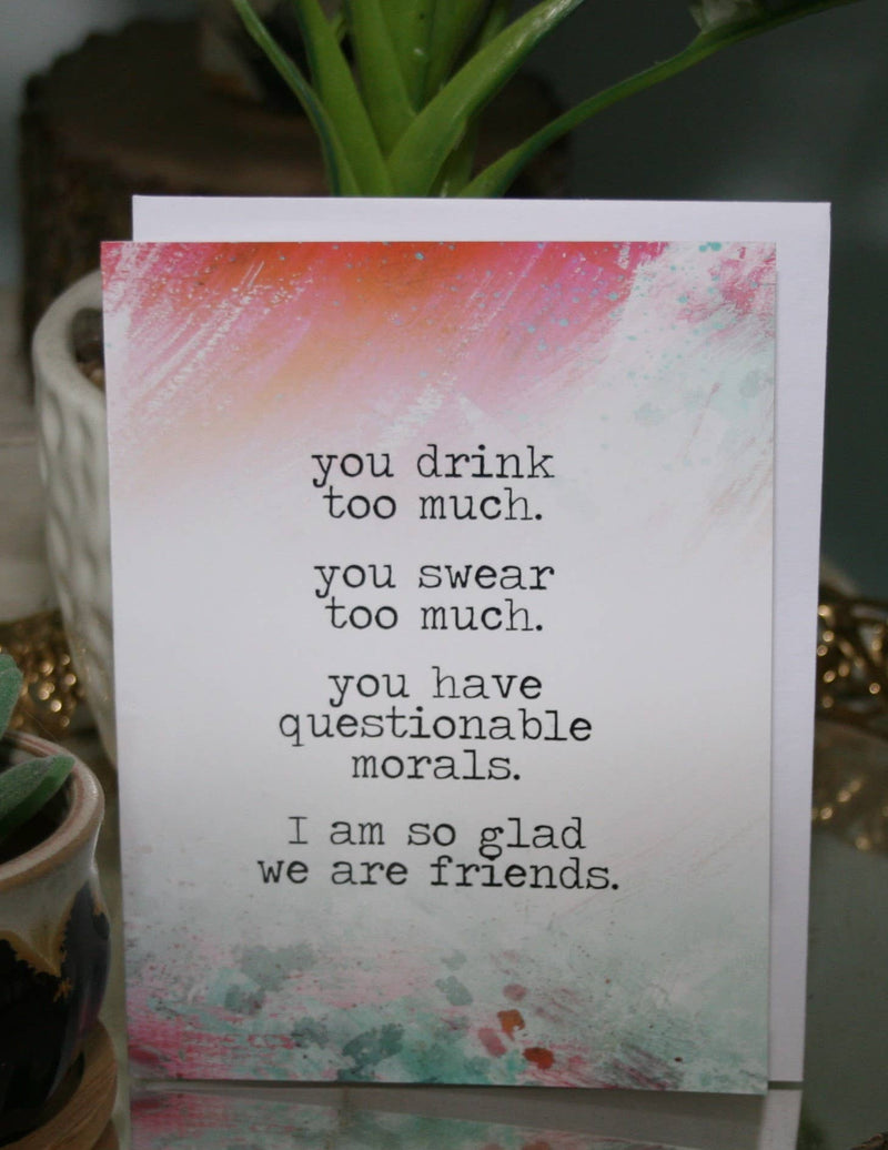 Crooked Halo - I'm Glad we are Friends Greeting Card