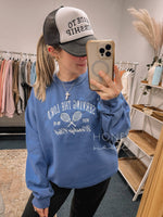 Honey Soul LLC - Embroidered Serving The Lord Sweatshirt: Indigo / Xlarge
