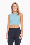 Mono B - Cropped Fitted Muscle Tee: SHELL PINK / S:M:L (2:2:2)