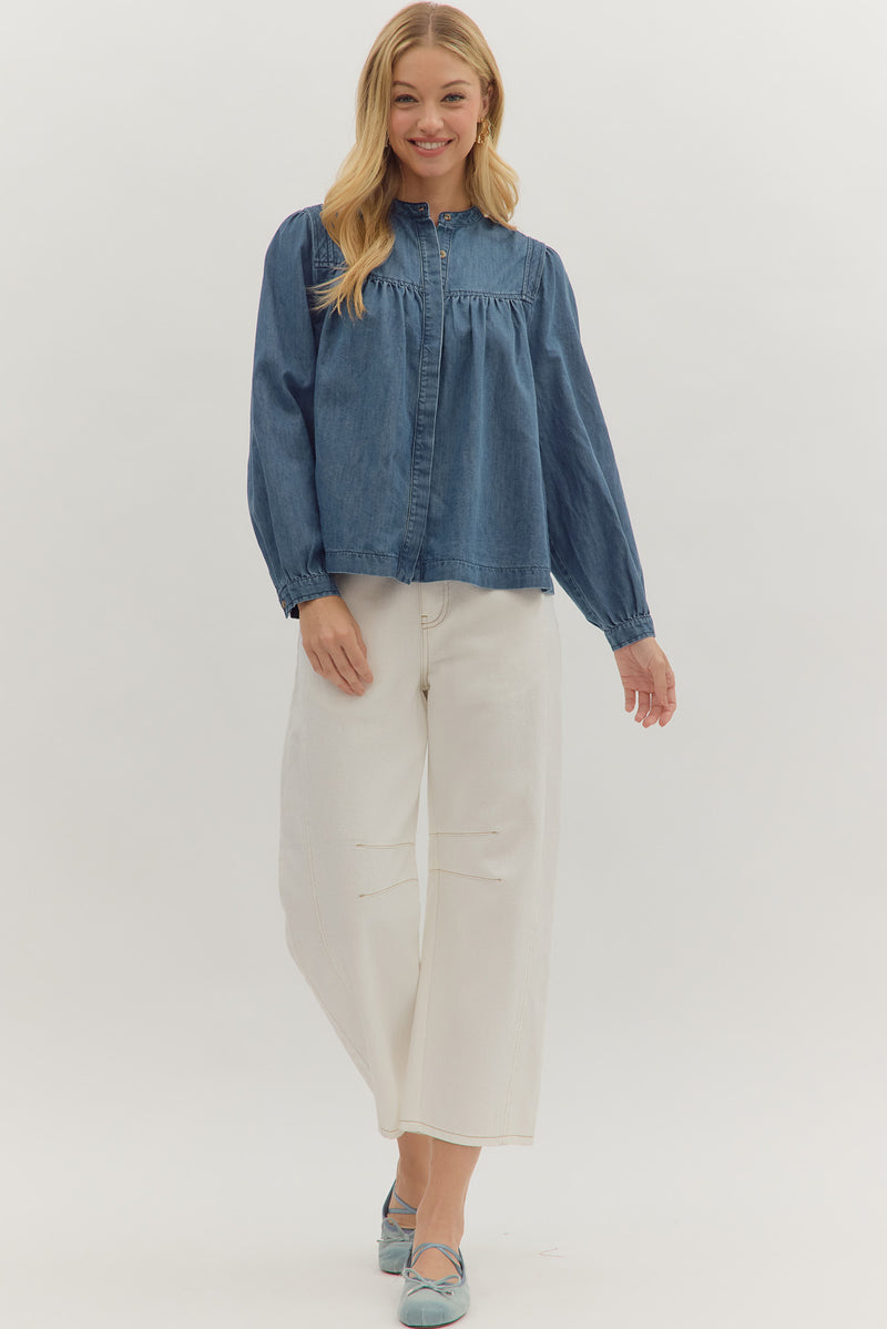 Abby Top  Denim