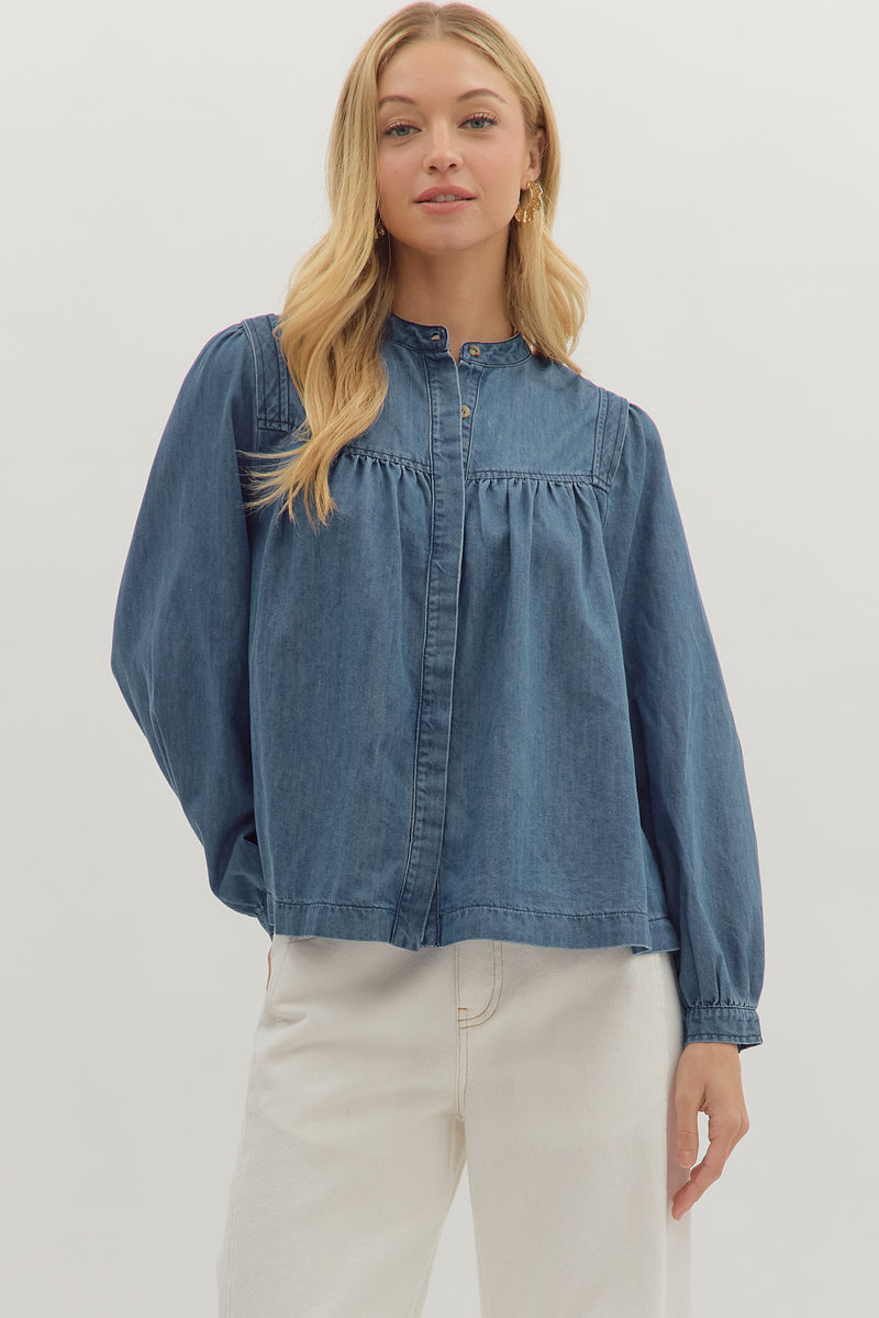 Abby Top  Denim