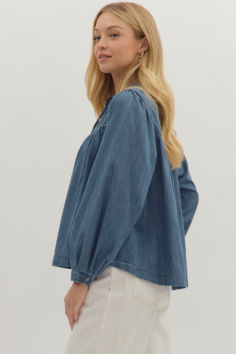 Abby Top  Denim
