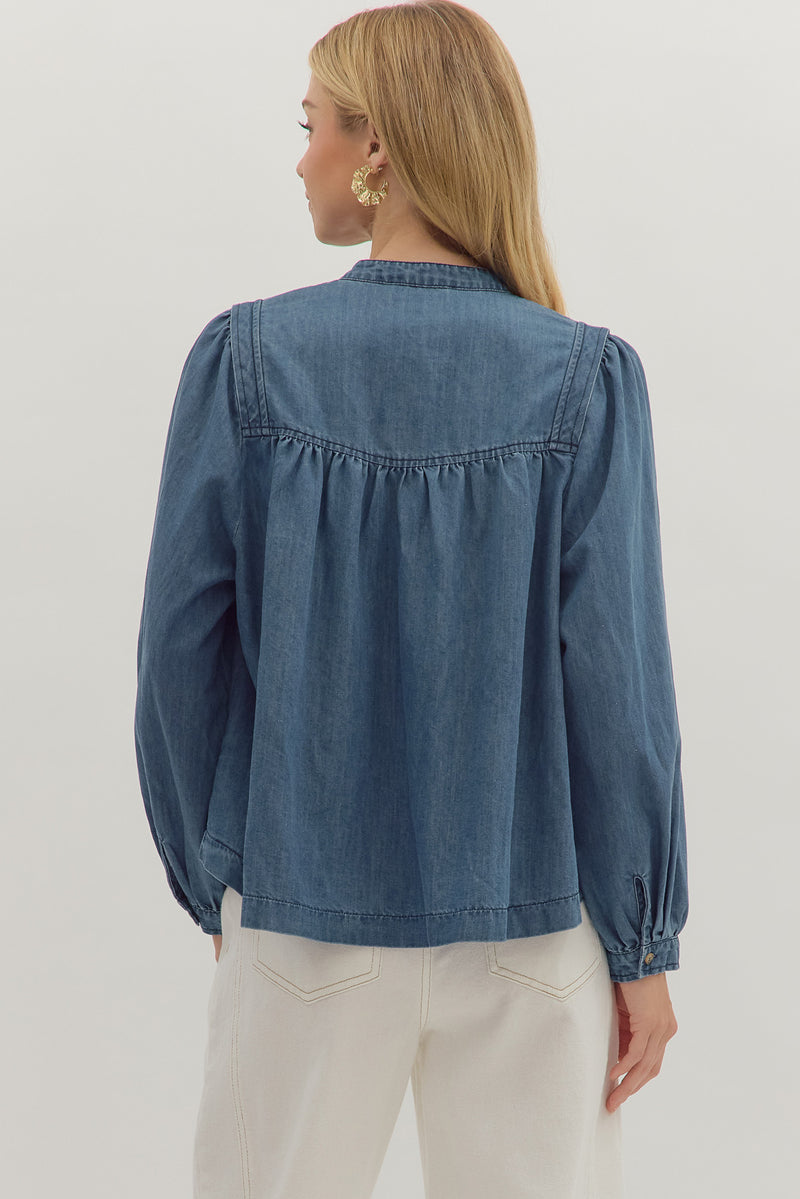 Abby Top  Denim