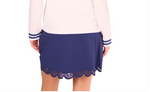 Cabana life Navy 15" Scallop Skort