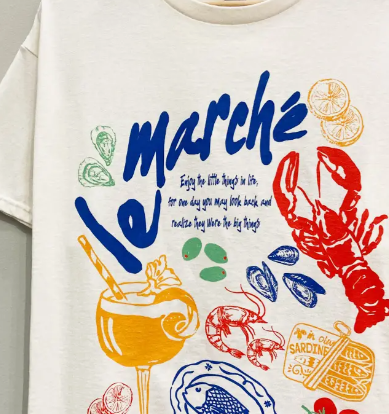 Sweet Claire Oversized Tee- Marche